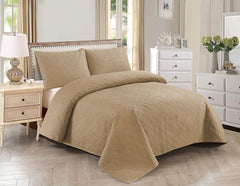QUILTED BEDSHEET SET - 3 PCS - #BRS13