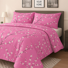 PINK TAIL Bedsheet Set 3 Pcs BS#170980 (Premium)