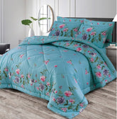 VASE FLOWER King size Comferter Set 7-Pcs#0299