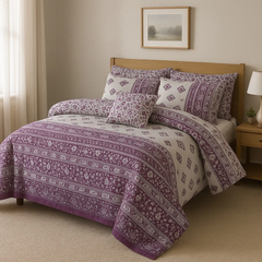 BRIGHT FLOWER 7-PCS KING SIZE COMFERTER SET CS#116400