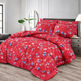 Red Lilly 7-PCS KING SIZE COMFERTER SET CS#770