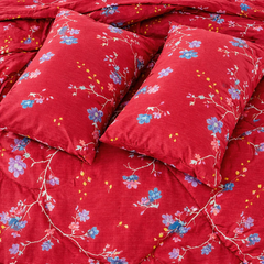 Red Lilly 7-PCS KING SIZE COMFERTER SET CS#770