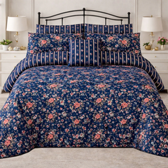 BLUEED 7-PCS KING SIZE COMFERTER SET CS#559