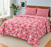 LIGHTNESS PINK FALORI KING SIZE BEDSHEET 3 PCS SL# 17 (Premium)