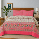 MUSTANG PINK Bedsheet Set 3 Pcs BS#170 (Premium)