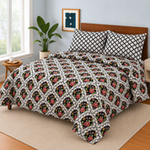 GRACE WHITEBLACK KING SIZE BEDSHEET 3 PCS SL# 18 (Premium)