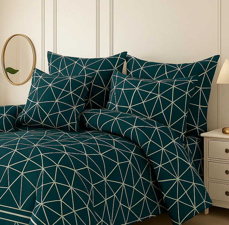 GOLD LINE  7-PCS  KING SIZE COMFERTER SET  CS#100