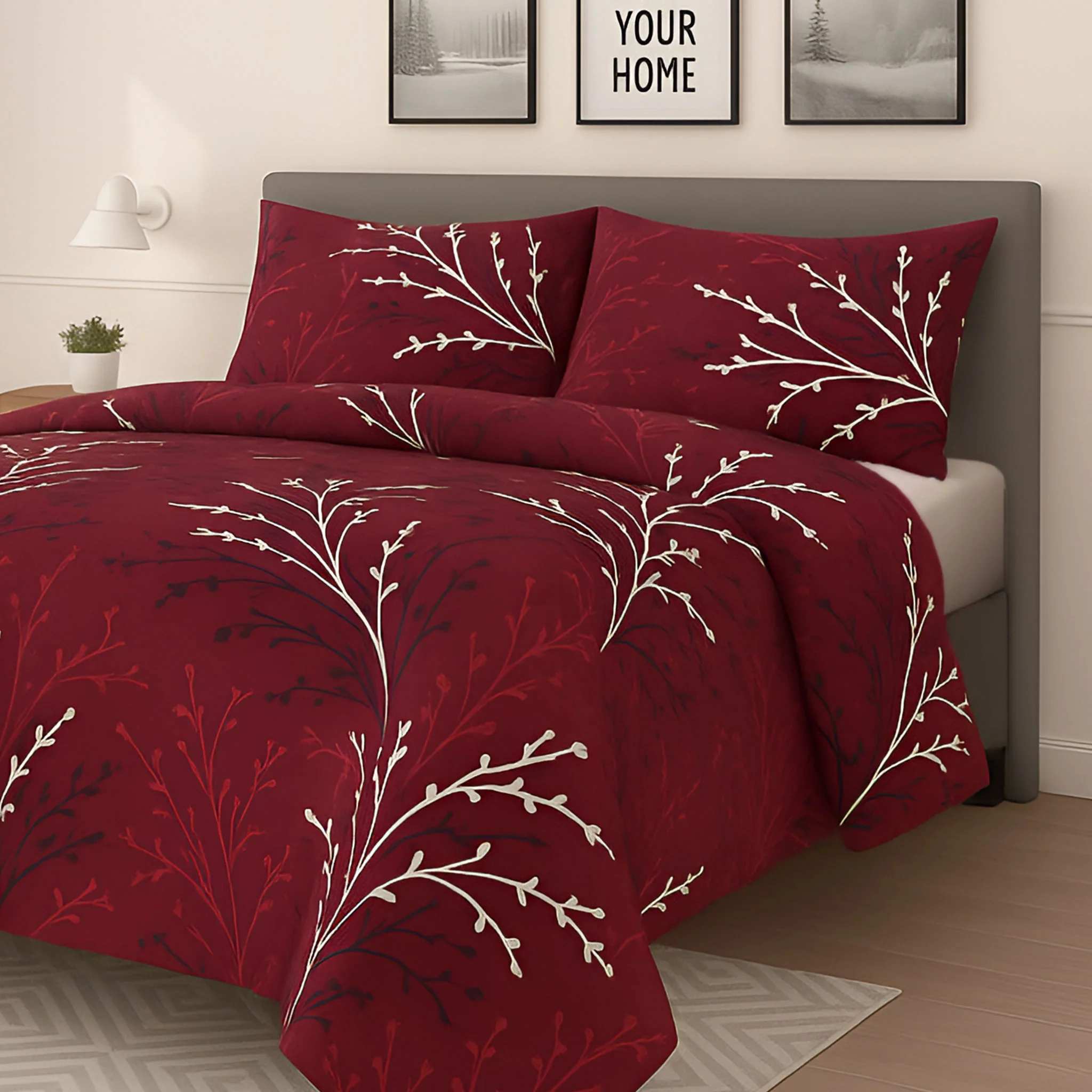 ASTER FLOWER  Bedsheet Set 3 Pcs BS#126090 (Premium)