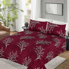 ASTER FLOWER  Bedsheet Set 3 Pcs BS#126090 (Premium)