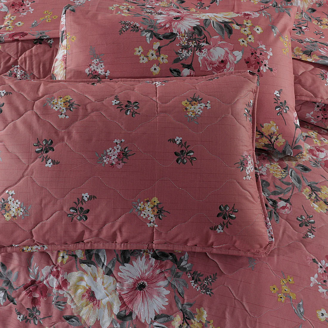 Pink Flower Comferter Set 7-Pcs CS#018