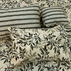 LIGHT LEAVES   7-PCS  KING SIZE COMFERTER SET  CS#555550