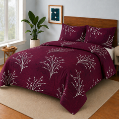ASTER FLOWER  Bedsheet Set 3 Pcs BS#126090 (Premium)