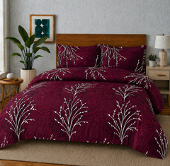 ASTER FLOWER  Bedsheet Set 3 Pcs BS#126090 (Premium)
