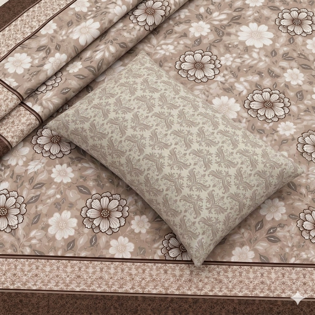 Daremy Flower   KING SIZE BEDSHEET 3 PCS  SL# 22 (Premium)