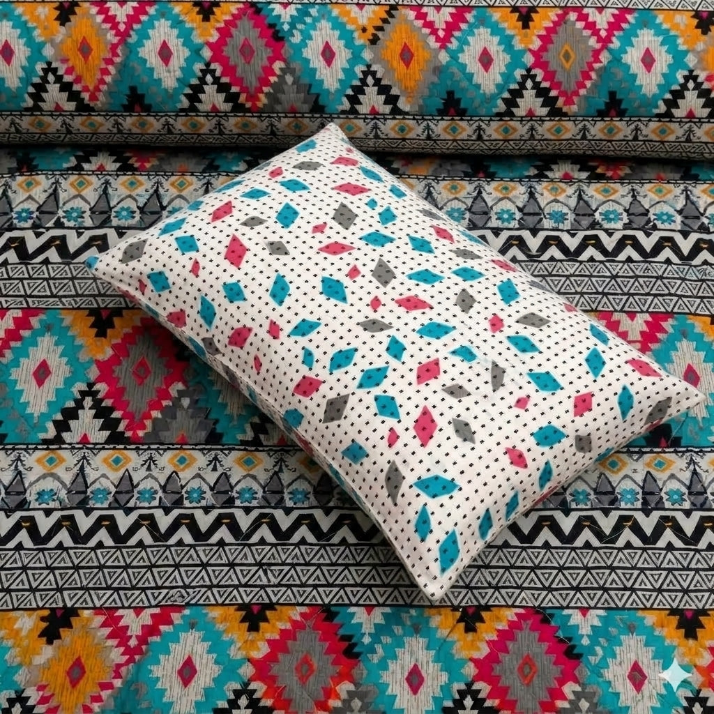 ZIB MULTI   KING SIZE BEDSHEET 3 PCS  SL# 20 (Premium)