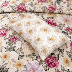 DREAM WHITE  BEAUTY  KING SIZE BEDSHEET 3 PCS  SL# 11 (Premium)