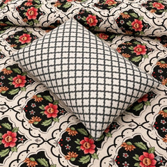 GRACE WHITEBLACK SINGLE BESHEET 2 PCS  SET  -PC 18 (Premium)